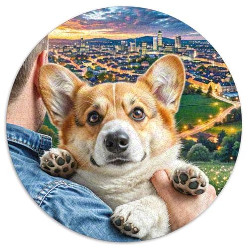 Dog 1000 Rundes Pet Puzzle Kreative Stressfreisetzung Spielzeug Für Erwachsene 1000pcs (67.5x67.5cm) von RYVABXYAK