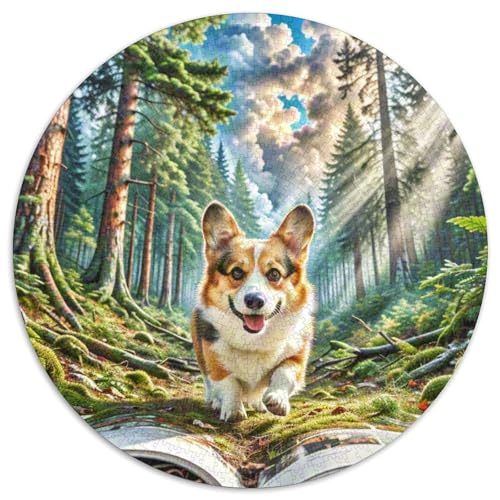 Dog 1000 Rundes Pet Puzzle Kreative Stressfreisetzung Spielzeug Für Erwachsene 1000pcs (67.5x67.5cm) von RYVABXYAK
