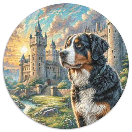 Dog 1000 Rundes Pet Puzzle Kreative Stressfreisetzung Spielzeug Für Erwachsene Und Kinder 1000pcs (67.5x67.5cm) von RYVABXYAK