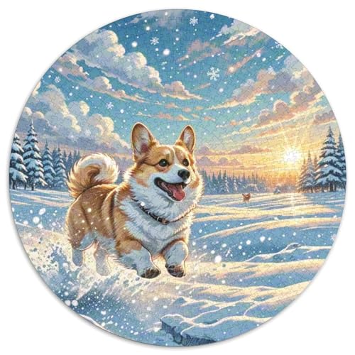 Dog 1000 Rundes Pet Puzzle Kreative Stressfreisetzung Spielzeug Für Erwachsene Und Kinder 1000pcs (67.5x67.5cm) von RYVABXYAK