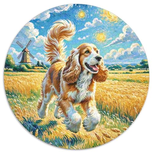 Dog 1000 Rundes Pet Puzzle Kreatives Geschenke Pädagogisches Stressabbau-Spielzeug Für Erwachsene 1000pcs (67.5x67.5cm) von RYVABXYAK