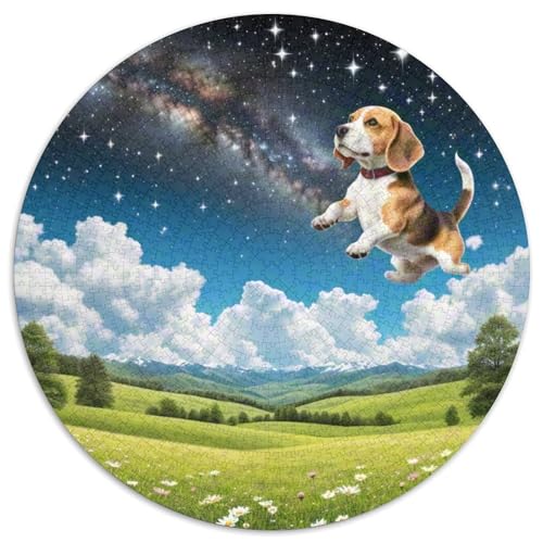 Dog 1000 Rundes Pet Puzzle Kreatives Geschenke Stressfreisetzung Spielzeug Für Erwachsene 1000pcs (67.5x67.5cm) von RYVABXYAK