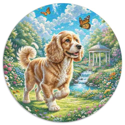 Dog 1000 Rundes Pet Puzzle Kreatives Geschenke Stressfreisetzung Spielzeug Für Erwachsene Und Kinder 1000pcs (67.5x67.5cm) von RYVABXYAK