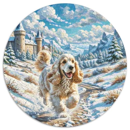 Dog 1000 Rundes Pet Puzzle Schwieriges Großes Stressfreisetzung Spielzeug Für Erwachsene 1000pcs (67.5x67.5cm) von RYVABXYAK