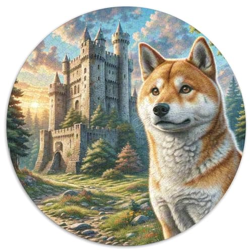 Dog 1000 Rundes Pet Rund Puzzle Kreative Pädagogisches Stressabbau-Spielzeug Für Erwachsene 1000pcs (67.5x67.5cm) von RYVABXYAK