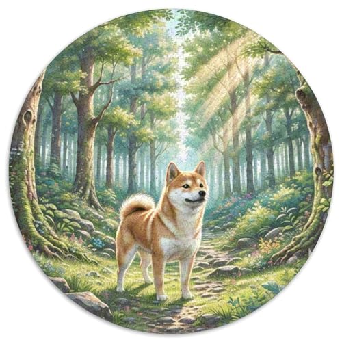 Dog 1000 Rundes Pet Rund Puzzle Kreative Stressfreisetzung Spielzeug Für Erwachsene 1000pcs (67.5x67.5cm) von RYVABXYAK