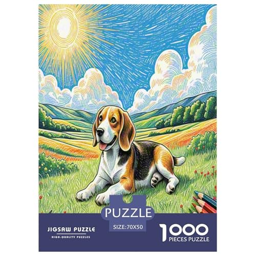 Dog 1000-teiliges Pet Puzzle Familien Erwachsenenpuzzle Mit Wimmelbild Unmöglich Puzzles 70x50cm/1000pcs von RYVABXYAK