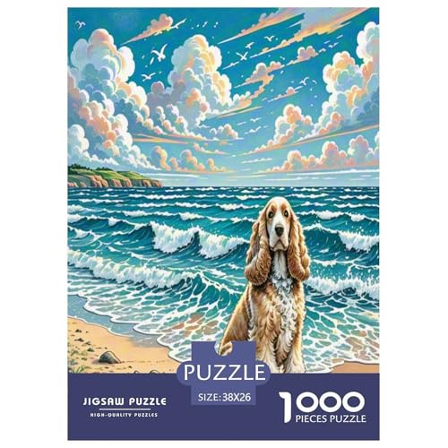 Dog 1000-teiliges Pet Puzzle Familien Geschicklichkeitsspiel Puzzlespiel Themen-Puzzle Mit 38x26cm/1000pcs von RYVABXYAK