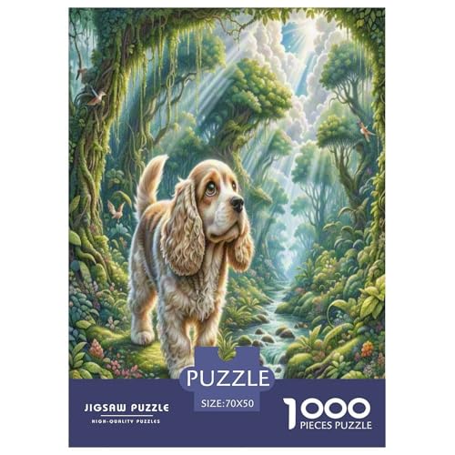 Dog 1000-teiliges Pet Puzzle Für Die Ganze Familie Geschicklichkeitsspiel Anspruchsvolles Puzzle 70x50cm/1000pcs von RYVABXYAK