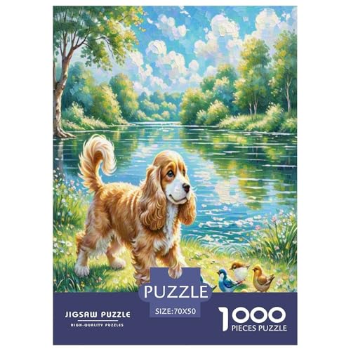 Dog 1000-teiliges Pet Puzzle Für Die Ganze Familie Geschicklichkeitsspiel Anspruchsvolles Puzzle 70x50cm/1000pcs von RYVABXYAK