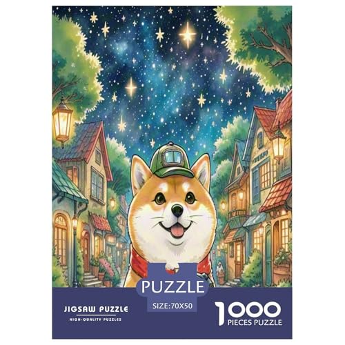Dog 1000-teiliges Pet Puzzle Für Erwachsene Erwachsenenpuzzle Mit Wimmelbild Puzzlespiel Themen-Puzzle Mit 70x50cm/1000pcs von RYVABXYAK