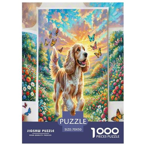 Dog 1000-teiliges Pet Puzzle Für Erwachsene Geschicklichkeitsspiel Unmöglich Puzzles 70x50cm/1000pcs von RYVABXYAK