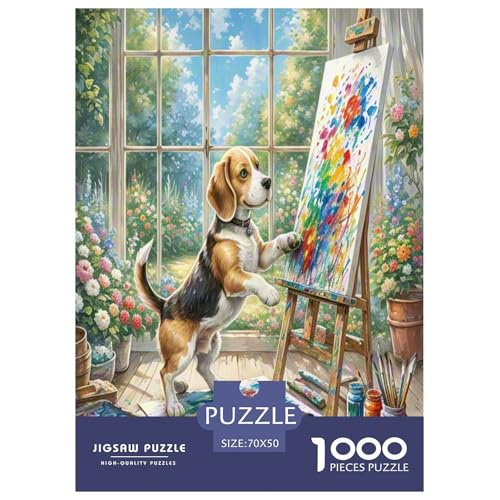 Dog 1000-teiliges Pet Puzzle Für Erwachsene Klassische Unmöglich Puzzles 70x50cm/1000pcs von RYVABXYAK
