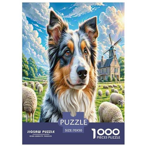 Dog 1000-teiliges Pet Puzzle Für Erwachsene Und Kinder Geschicklichkeitsspiel Anspruchsvolles Puzzle 70x50cm/1000pcs von RYVABXYAK