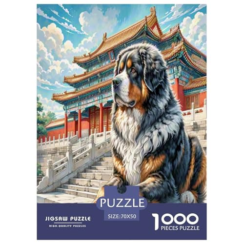 Dog 1000-teiliges Pet Puzzle Für Erwachsene Und Kinder Klassische DIY Herausfordernde 70x50cm/1000pcs von RYVABXYAK