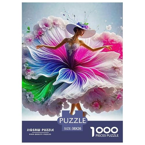 Dress Beauty 1000-teiliges Oil Painting Style Puzzle Für Erwachsene Geschicklichkeitsspiel Anspruchsvolles Puzzle 38x26cm/1000pcs von RYVABXYAK