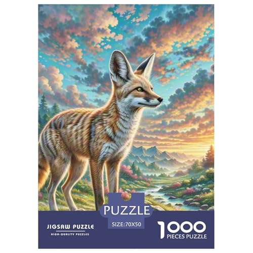 Fennec Fox 1000-teiliges Pet Puzzle Für Erwachsene Erwachsenenpuzzle Mit Wimmelbild Puzzlespiel Themen-Puzzle Mit 70x50cm/1000pcs von RYVABXYAK