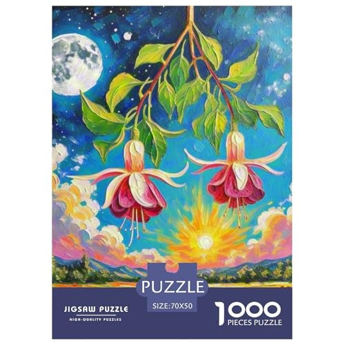 Fuchsia 1000-teiliges Flower Puzzle Für Die Ganze Familie Erwachsenenpuzzle Mit Wimmelbild Puzzlespiel Themen-Puzzle Mit 70x50cm/1000pcs von RYVABXYAK