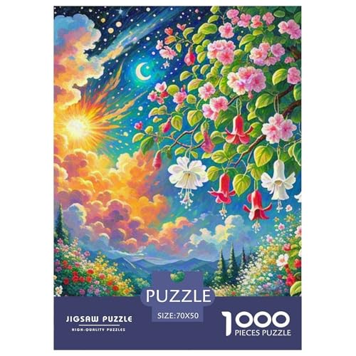 Fuchsia Hybrida 1000-teiliges Flower Puzzle Für Erwachsene Geschicklichkeitsspiel Unmöglich Puzzles 70x50cm/1000pcs von RYVABXYAK