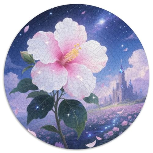 Hibiscus Syriacus 1000 Rundes Flower Puzzle Kreative Pädagogisches Stressabbau-Spielzeug Für Erwachsene 1000pcs (67.5x67.5cm) von RYVABXYAK