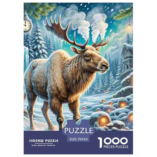 Moose 1000-teiliges Puzzle Für Erwachsene Klassische Puzzlespiel Themen-Puzzle Mit 70x50cm/1000pcs von RYVABXYAK