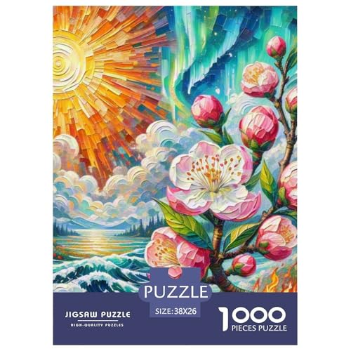 Peach Blossom 1000-teiliges Flower Puzzle Für Erwachsene Und Kinder Klassische Anspruchsvolles Puzzle 38x26cm/1000pcs von RYVABXYAK