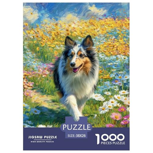 Pet Dog 1000-teiliges Pet Puzzle Familien Erwachsenenpuzzle Mit Wimmelbild Anspruchsvolles Puzzle 38x26cm/1000pcs von RYVABXYAK