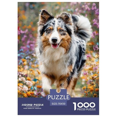 Pet Dog 1000-teiliges Pet Puzzle Familien Erwachsenenpuzzle Mit Wimmelbild DIY Herausfordernde 70x50cm/1000pcs von RYVABXYAK