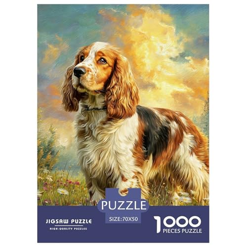 Pet Dog 1000-teiliges Pet Puzzle Familien Geschicklichkeitsspiel DIY Herausfordernde 70x50cm/1000pcs von RYVABXYAK
