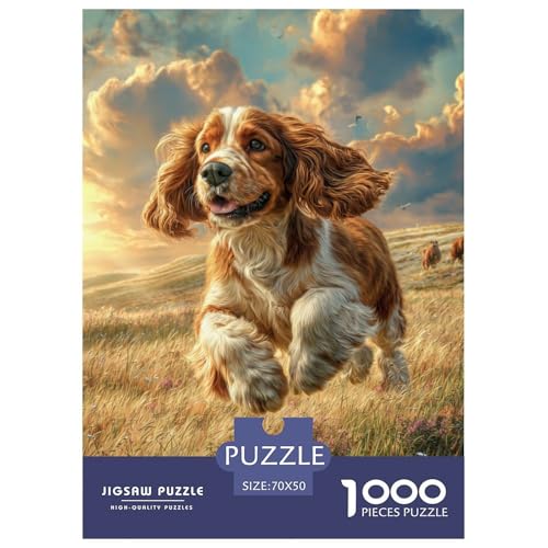 Pet Dog 1000-teiliges Pet Puzzle Familien Klassische Anspruchsvolles Puzzle 70x50cm/1000pcs von RYVABXYAK