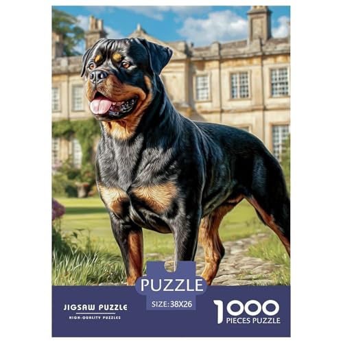 Pet Dog 1000-teiliges Pet Puzzle Für Erwachsene Erwachsenenpuzzle Mit Wimmelbild Unmöglich Puzzles 38x26cm/1000pcs von RYVABXYAK