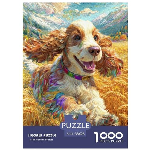 Pet Dog 1000-teiliges Pet Puzzle Für Erwachsene Geschicklichkeitsspiel Anspruchsvolles Puzzle 38x26cm/1000pcs von RYVABXYAK