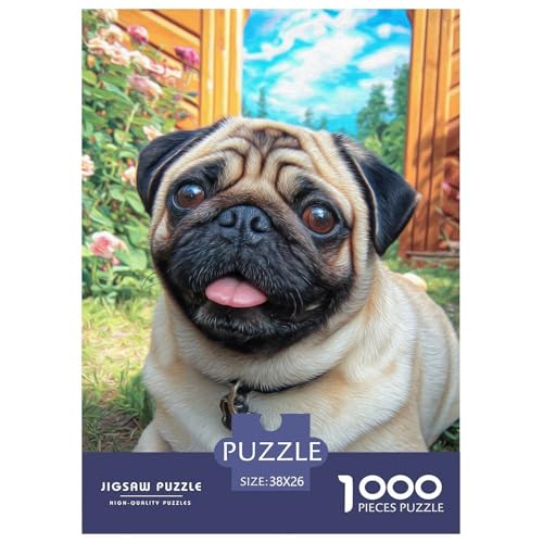 Pet Dog 1000-teiliges Pet Puzzle Für Erwachsene Und Kinder Erwachsenenpuzzle Mit Wimmelbild DIY Herausfordernde 38x26cm/1000pcs von RYVABXYAK