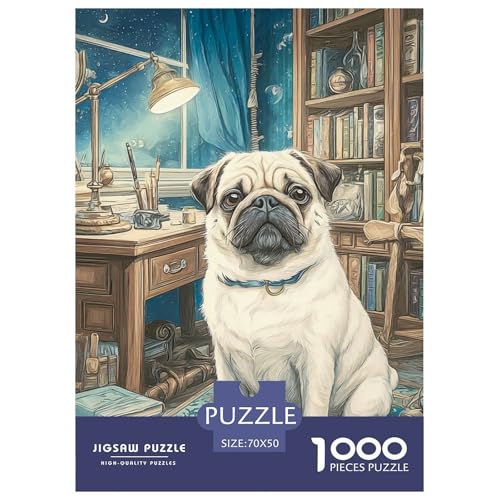 Pet Dog 1000-teiliges Pet Puzzle Für Erwachsene Und Kinder Klassische DIY Herausfordernde 70x50cm/1000pcs von RYVABXYAK