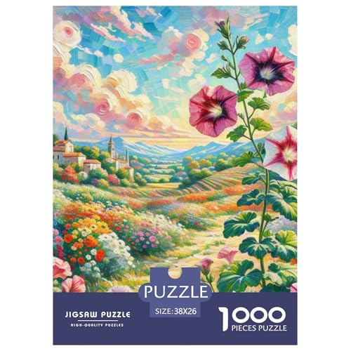 Petunia 1000-teiliges Flower Puzzle Für Erwachsene Und Kinder Geschicklichkeitsspiel Puzzlespiel Themen-Puzzle Mit 38x26cm/1000pcs von RYVABXYAK