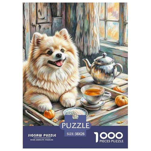 Russian Toy Dog 1000-teiliges Pet Puzzle Für Erwachsene Erwachsenenpuzzle Mit Wimmelbild Unmöglich Puzzles 38x26cm/1000pcs von RYVABXYAK