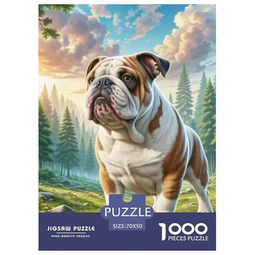 Staffordshire Bull Terrier 1000-teiliges Pet Puzzle Für Die Ganze Familie Geschicklichkeitsspiel Unmöglich Puzzles 70x50cm/1000pcs von RYVABXYAK