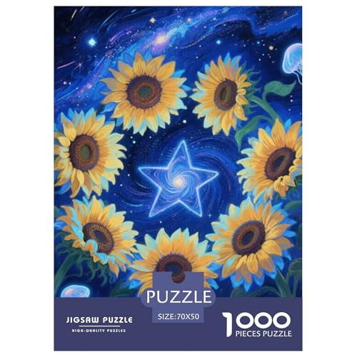 Sunflower 1000-teiliges Flower Puzzle Für Erwachsene Erwachsenenpuzzle Mit Wimmelbild Unmöglich Puzzles 70x50cm/1000pcs von RYVABXYAK