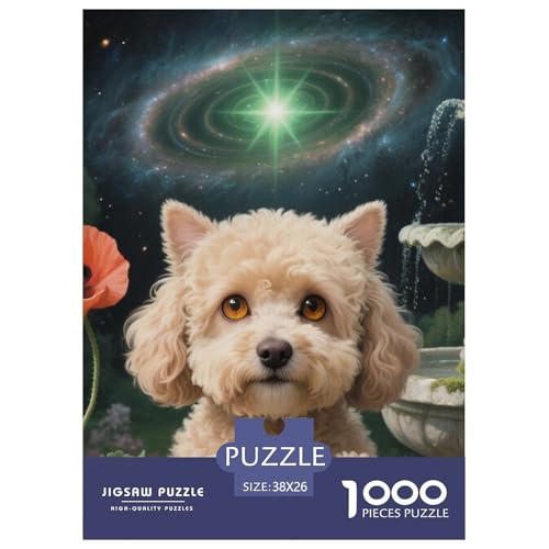 Teddy Bear Dog 1000-teiliges Dog Puzzle Familien Erwachsenenpuzzle Mit Wimmelbild DIY Herausfordernde 38x26cm/1000pcs von RYVABXYAK