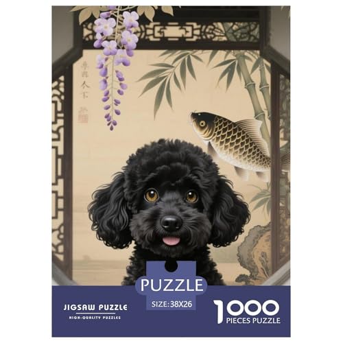 Teddy Bear Dog 1000-teiliges Dog Puzzle Für Die Ganze Familie Klassische Puzzlespiel Themen-Puzzle Mit 38x26cm/1000pcs von RYVABXYAK