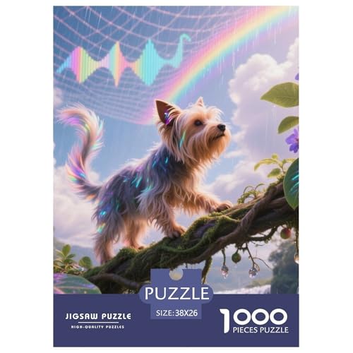 Teddy Bear Dog 1000-teiliges Dog Puzzle Für Erwachsene Geschicklichkeitsspiel Anspruchsvolles Puzzle 38x26cm/1000pcs von RYVABXYAK