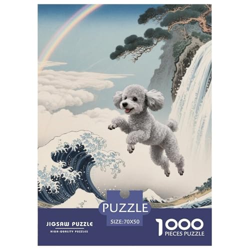 Teddy Bear Dog 1000-teiliges Dog Puzzle Für Erwachsene Geschicklichkeitsspiel Puzzlespiel Themen-Puzzle Mit 70x50cm/1000pcs von RYVABXYAK