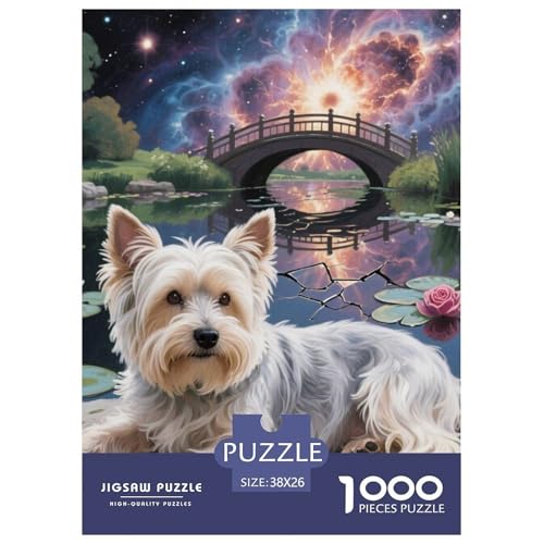 Teddy Bear Dog 1000-teiliges Dog Puzzle Für Erwachsene Und Kinder Geschicklichkeitsspiel DIY Herausfordernde 38x26cm/1000pcs von RYVABXYAK