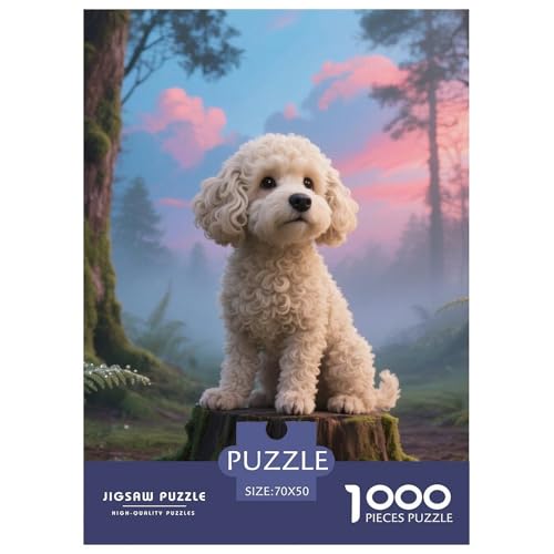 Teddy Bear Dog 1000-teiliges Pet Puzzle Familien Erwachsenenpuzzle Mit Wimmelbild DIY Herausfordernde 70x50cm/1000pcs von RYVABXYAK