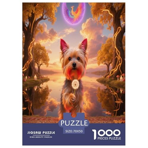 Teddy Bear Dog 1000-teiliges Pet Puzzle Familien Geschicklichkeitsspiel Puzzlespiel Themen-Puzzle Mit 70x50cm/1000pcs von RYVABXYAK