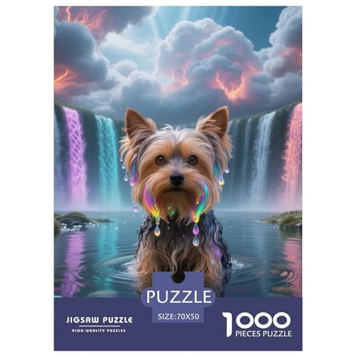 Teddy Bear Dog 1000-teiliges Pet Puzzle Familien Geschicklichkeitsspiel Puzzlespiel Themen-Puzzle Mit 70x50cm/1000pcs von RYVABXYAK