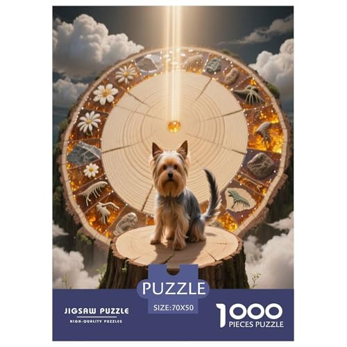 Teddy Bear Dog 1000-teiliges Pet Puzzle Familien Klassische DIY Herausfordernde 70x50cm/1000pcs von RYVABXYAK