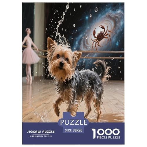 Teddy Bear Dog 1000-teiliges Pet Puzzle Für Die Ganze Familie Erwachsenenpuzzle Mit Wimmelbild Unmöglich Puzzles 38x26cm/1000pcs von RYVABXYAK