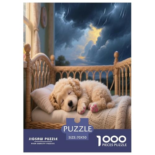 Teddy Bear Dog 1000-teiliges Pet Puzzle Für Erwachsene Und Kinder Erwachsenenpuzzle Mit Wimmelbild Unmöglich Puzzles 70x50cm/1000pcs von RYVABXYAK