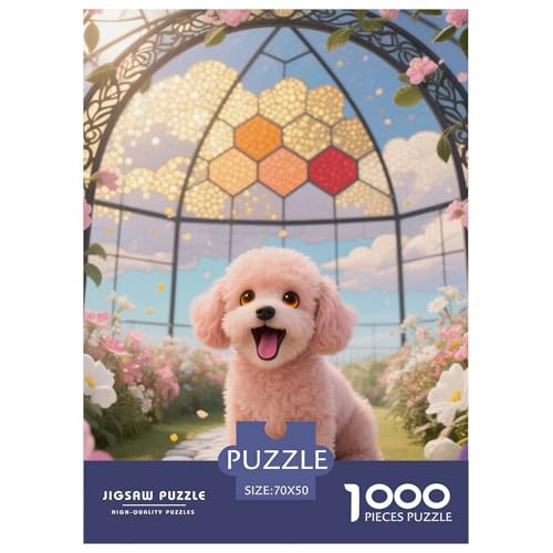 Teddy Bear Dog 1000-teiliges Pet Puzzle Für Erwachsene Und Kinder Geschicklichkeitsspiel Puzzlespiel Themen-Puzzle Mit 70x50cm/1000pcs von RYVABXYAK